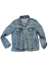 VINTAGE Sears Roebucks Denim Trucker Jean Jacket Cotton Men’s Large Light Wash