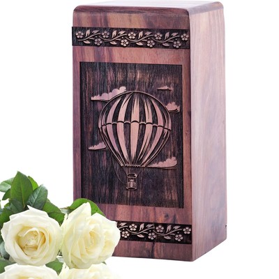 Surfer Dark Wood Ash Case 8inch Adult Legacy Casket Unique Resting Place