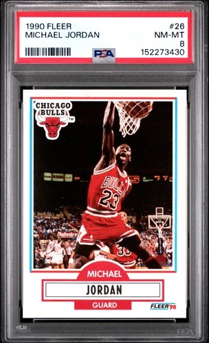 1990 FLEER #26 MICHAEL JORDAN PSA 8