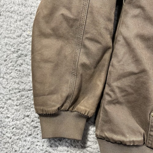 Berne Brown Canvas Hooded Quilted Lined Jacket Youth BOYS 18-20 XL Adult Small - Picture 5 of 14