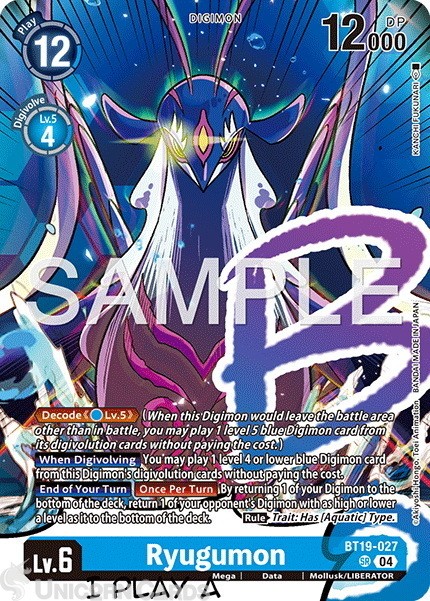 BT19-027 Ryugumon : Super Rare Alternative Art Digimon Card : PB22: Digimon Libe