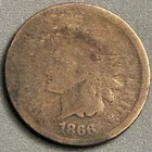 1866 Indian Head Cent Better Date Philadelphia Mint BN2312