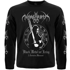 Nargaroth "Black Metal ist Krieg"  Long Sleeve Black T-Shirt mayhem bathory