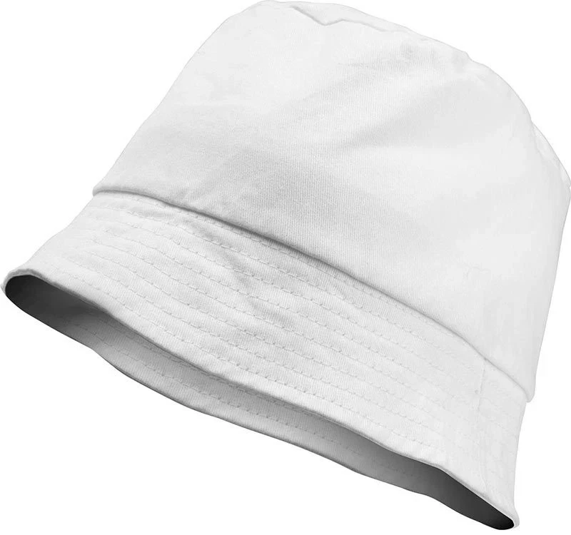 Cappello Pescatore Unisex In Cotone Double Face Bianco, Taglia Unica 58-60 Cm, Per Viaggi E Cosplay