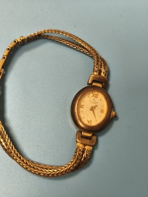 Vintage Damenuhr Clyda vergoldet, alte Retro Uhr Sammlung
