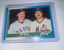 1987 Fleer #637 On Base - Wade Boggs, Keith Hernandez