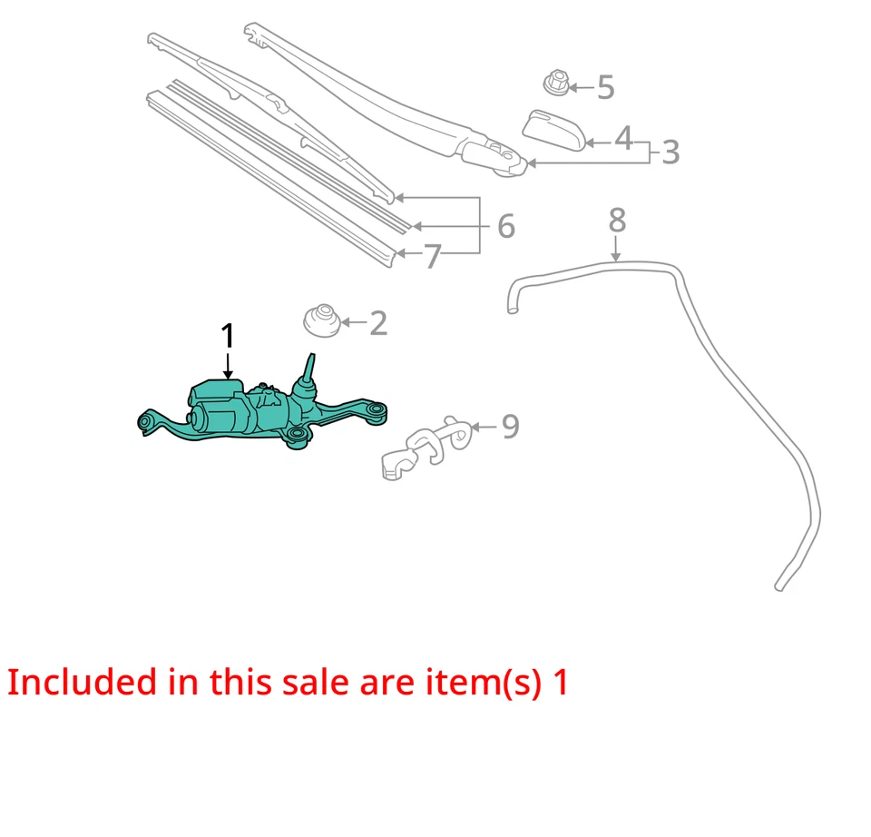 2014 Toyota Prius Rear Wiper Motor OEM 96K Miles - LKQ411577844 - Image 4 of 4