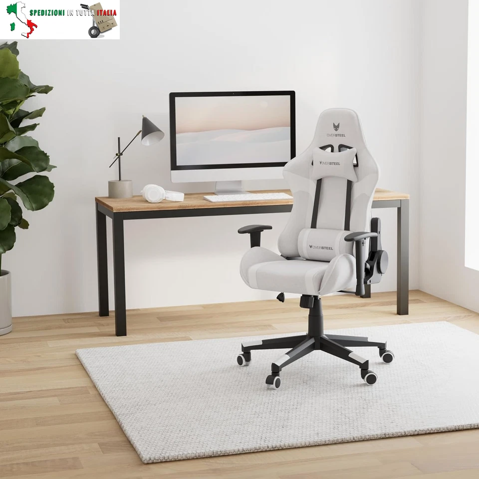 - ULTIMET Sedia da gaming professionale, tessuto traspirante, braccioli 2D, alte - Immagine 2 di 4