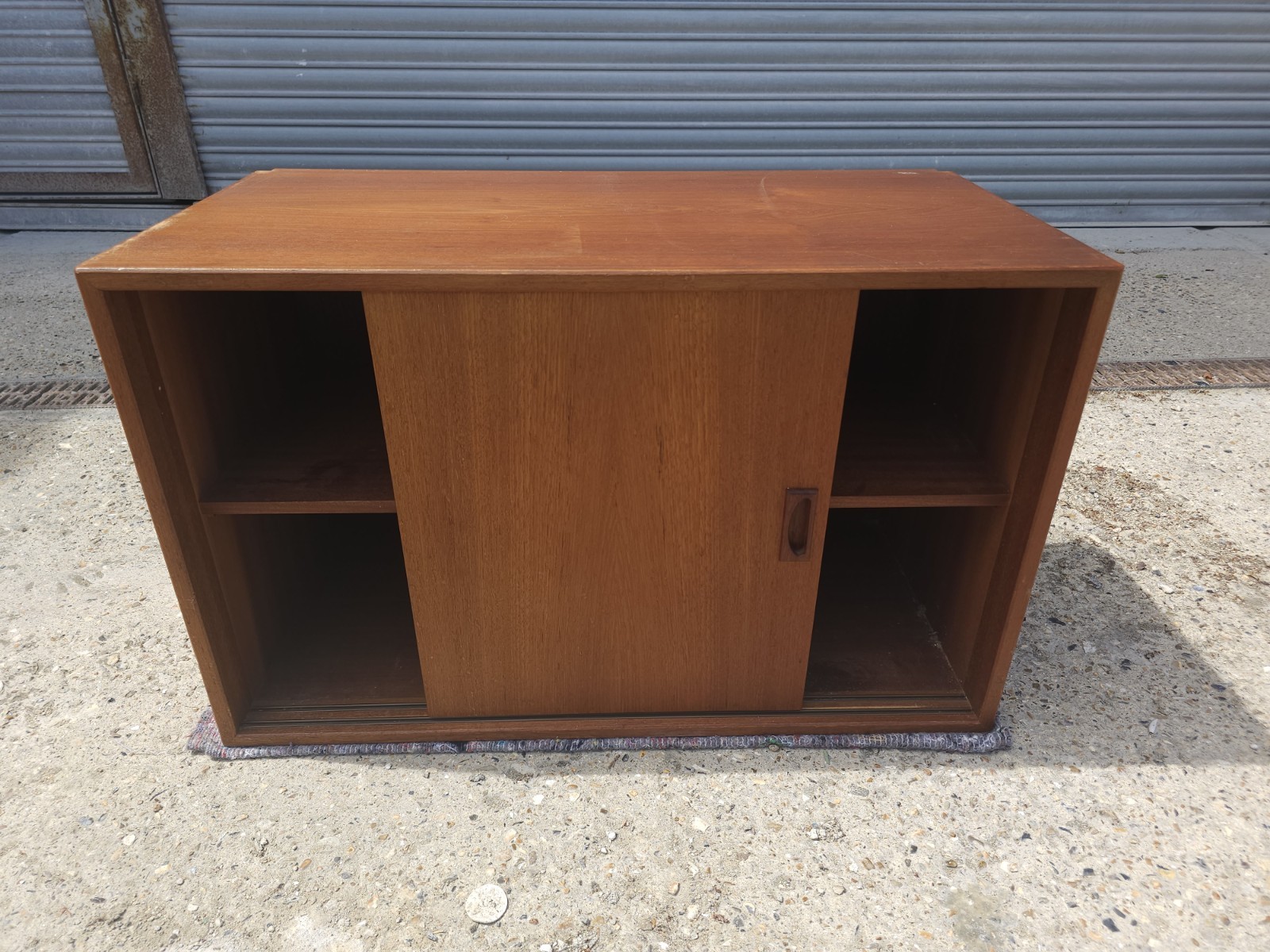 Mid Century Teak Danish Wall Mounted Cabinet Cupboard Retro 1960s — image 9