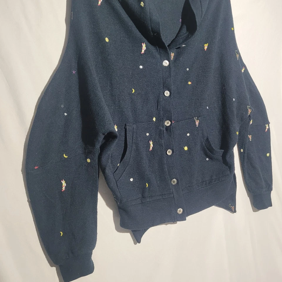 Cárdigan Tsumori Chisato Mujer M Patrón Cohete Raro Diseño Abstracto Foto 2 de 4