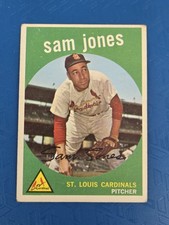 1959 Topps #75 Sam Jones St. Louis Cardinals BASEBALL Card 7L
