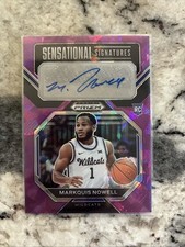2023-24 Prizm Draft Picks MARKQUIS NOWELL RC Draft Picks Auto PURPLE ICE /99