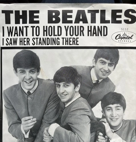Beatles 1963 First Pressing I Want To Hold Your Hand 45 Vinyl Hofer Label Mono