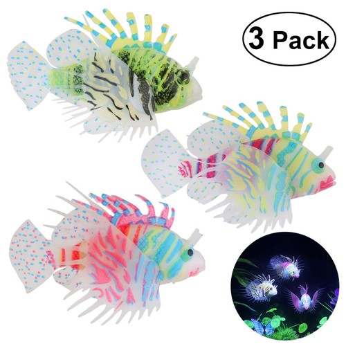 Fake Swimming Fish Silicone Toy Aquarium Floating Decoration Ornaments ...