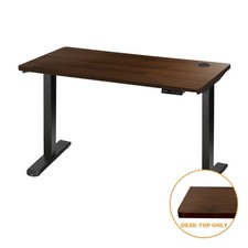 Oikiture Standing Desk Top Adjustable Electric Desk Board Computer Table Walnut — image 8