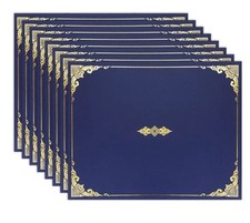 Certificate Holders,Navy Blue Certificate Frame Diploma Holders wGoldFoil Border