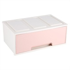 Colorful Desktop Storage Box with Drawers Jewelry Holder Cabinets Decor D 