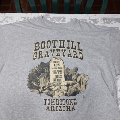 Boothill Graveyard Tombstone Arizona Here Lies Lester Moore T-Shirt Sz XL Tee