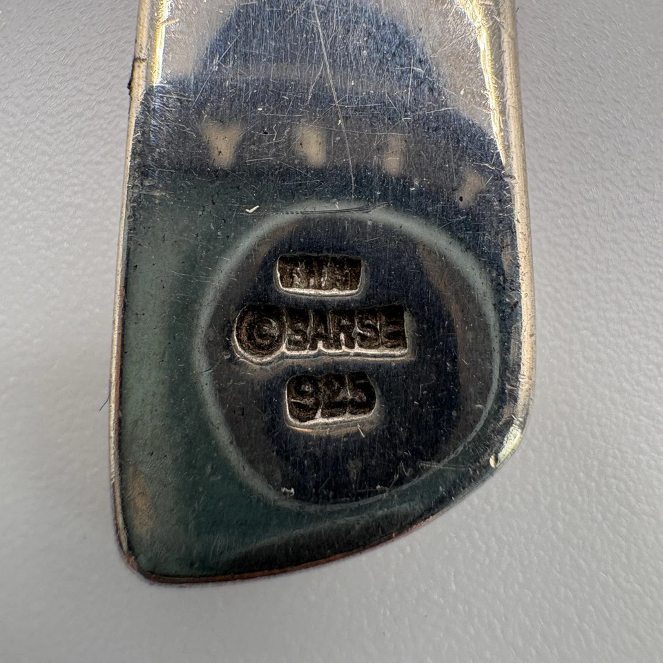 Collar tailandés colgante de ónix negro esterlina 925 cadena Italia 16 pulgadas 11,04 g Foto 4 de 4