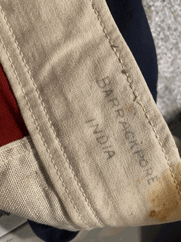 Historical 48 Star Quarter Master Depot USA Flag "Last Flag Flown in India" 40's - Picture 8 of 16