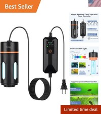 Aquarium U-V Light with Timer, 360  Protective Shield Clean Light for Green W...