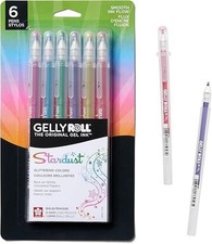 Sakura 37903 6-Piece Gelly Roll Assorted Colors Stardust Galaxy Pen Set