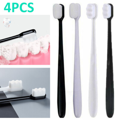 4/2X Ultrafein Wellen-Micro-Nano-Zahnbürste mit 20000 Soft Floss Borsten_