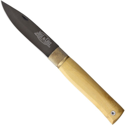 Jose Da Cruz FOLDING KNIFE, NATURAL BOX WOOD HANDLE, CARBON STEEL, JDCL85004
