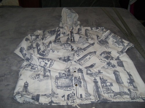 Vintage Michigan Rag Company Lighthouses Hood Jac… - image 1