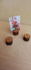10 small wooden holders for wedding, holders with bark, rustic card holders