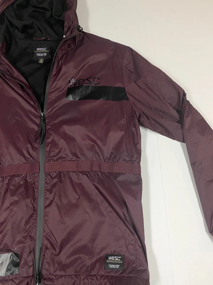 WESC Jacket Mens Medium Purple hoodie Full Zip windbreaker Active - Image 2 of 4