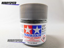 TAMIYA X-11 ACRYLIC PAINT CHROME SILVER 23ml bottle model scenery TAM81011 NEW