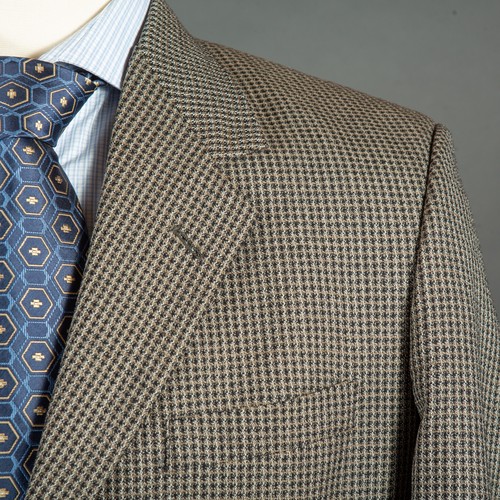 Daniel Hechter Mens Sport Coat 40R Gray Houndstooth Three Button Business Jacket - Picture 4 of 8