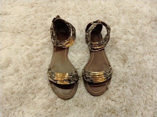 Tory Burch Size 8M Leather Sandals Toe & Ankle Straps excellent condition