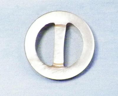 Mother of Pearl Belt Buckle Shell Smokey Tan Round  display picture 3