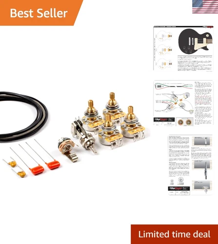 Guitar Wiring Kit for Les Paul Standard, Complete Set with Pots & Capacitors