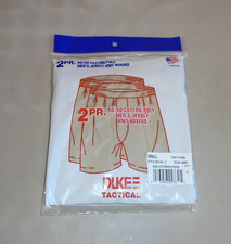2 Pairs of USGI Duke Tactical Tan Sand Jersey Knit Boxer Briefs Size Small