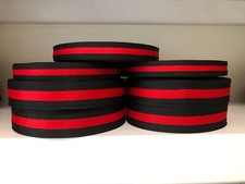 Designer Style Red Navy/ Red Black Twill Ribbon Choose Your Color Width  Length