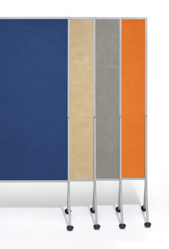 Eurokraft Moderationswand – 1200x1500 Mm, Mobil, Mit Textilbezug & Whiteboard – Grau, Für Büro & Präsentationen