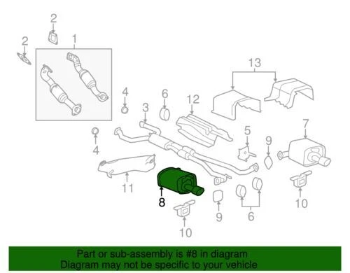 Silenciador de escape trasero derecho genuino GM 2012-2017 Chevrolet Caprice PPV 92457054 Foto 2 de 2