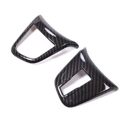 For BMW F20 F21 F22 F23 Carbon Fiber Style Steering Wheel Switch Cover Trim 2PCS - Picture 4 of 7