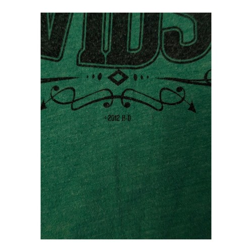 T-shirt manica corta verde Harley Davidson 2012 Fort Benning Columbus GA Medium - Foto 8 di 9