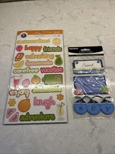 New Paperbilities Scrapbooking Stickers - Dimensional Summer Stickers /Clipboard