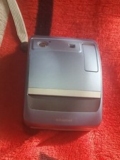 Vintage Polaroid One600 Blue Instant Film Flash Camera 100mm Auto Focus Untested