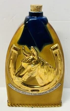 1973 Old Mr. Boston Whiskey Decanter Dan Patch Horse Worlds Fastest Pacer