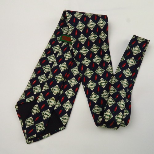 Tabasco Iconic Hot Sauce Red Chili Pepper Grid Pattern Check 56"x4" Novelty USA - Picture 4 of 6