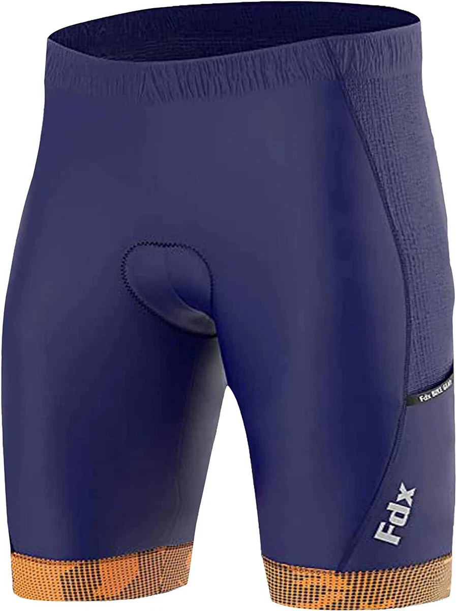 Fdx Men's Cycling Shorts with Pockets 3D Gel Padding All Day MTB Bike pant  uk