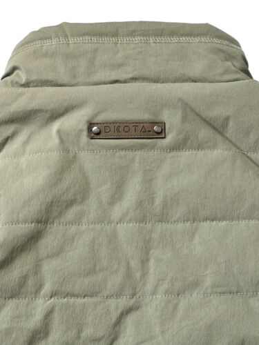 Dakota Grizzly Vest Men’s Medium Striped Quilt Puffer Army Green Fleece Lined - Picture 3 of 11