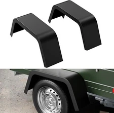 2Pcs Heavy Duty Steel Tandem Axle Trailer Fenders Fit 14"-16" Tires, Black