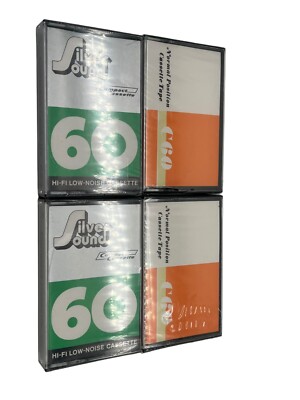 Audiokassette Silver Sound C60 Neu OVP  4x Leerkassetten Sealed